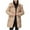 Khaki, variant on XFLWAM Womens Long Quilted Coat Long Sleeve Puffer Jacket Solid Color Hooded Padded Coats Thick Warm Winter Outerwear Tops Beige XXL
