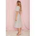 thumbnail image 5 of Ivory Ditsy Floral Butterfly Sleeve Square Neck Midi Dress, 5 of 6