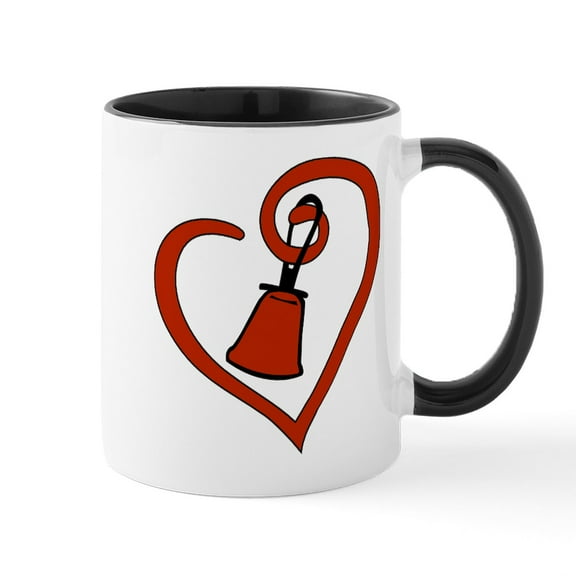 CafePress - 2 Redheartfinal3 Mugs - 11 oz Ceramic Mug - Novelty Coffee Tea Cup