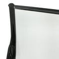 thumbnail image 2 of PurelyGoods Polycarbonate Window Door Awning Canopy White with Black Bracket 40 x 80 Inch,Modern Unique Design,Long-lasting,Fast Installed, Black Frame ,Brown Cover, 2 of 14