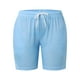 thumbnail image 3 of Pantalones cortos casuales con cintura elástica para mujer - Pantalones con bolsillos y cordón, poliéster y spandex, tallas XS-XXXL, 3 of 4