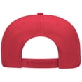 thumbnail image 2 of OTTO SNAP Wool Blend Twill Round Flat Visor 6 Panel Pro Style Snapback Hat - Red, 2 of 2