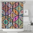 thumbnail image 2 of Ethnic Boho Style Bathroom Curtain 72x84 Inches Tribal Print Polyester Fabric Vintage Earthy Tone Shower Decor, 2 of 5