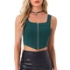 thumbnail image 1 of TOP DE MUJER INSPIRE CHIC CUELLO CUADRADO CON DOBLADILLO ASIMÉTRICO Y CREMALLERA TANK CORSET TALLA XS VERDE, 1 of 5