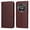 Brown, variant on Wallet Phone Case for Honor Magic 4 with Card Holder and Stand Function Pink
