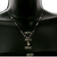 thumbnail image 3 of Mi Amore Statement-Necklace Silver-Tone/Pink, 3 of 3
