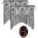 thumbnail image 1 of 2 Pcs Halloween Lace Skull Window Curtain- Black Tassel Door Curtain For Halloween Home Party Decorations, Halloween Party Supplies bd, 1 of 1