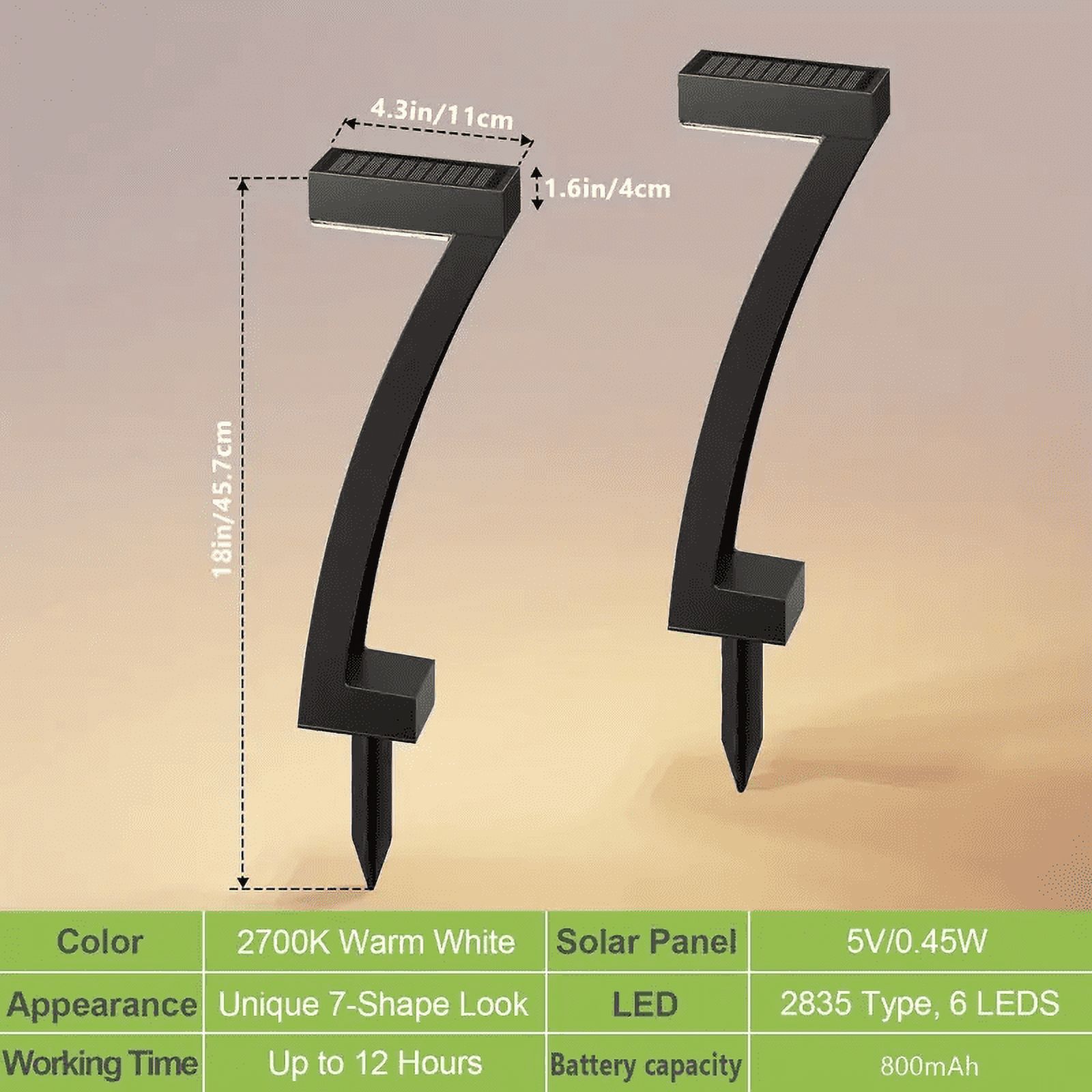 Solar Outdoor Pathway Lights, 6 Pack Bright Outdoor Solar Lights, 12 Hrs Solar Garden Lights Decorative, Auto On/Off Solar Lights for Outside Landscape Path Yard Walkway Driveway