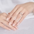 thumbnail image 4 of Faux Jewel 1.6 Ct Round Cut Moissanite Ring - 14K White Gold Plated Ring - Solitaire Engagement Wedding Reverse Tapered Ring for Women - Elegant Proposal Ring - Bridal Jewelry for Her, 4 of 4