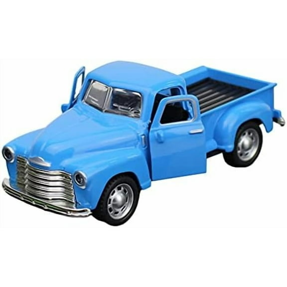 Diecast Stepside Pickup Truck Toy: Metal classic vintage model—tabletop/office figure, sky-blue old-fashioned truck decoration. $Home Decor, Kitchen, & Other.