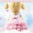 thumbnail image 2 of CICRKHB Dog Dress Dog Clothing Cat Clothing Pet Supplies Striped Suspender Mesh Skirt Dress Pet Supplies Pink, 2 of 7
