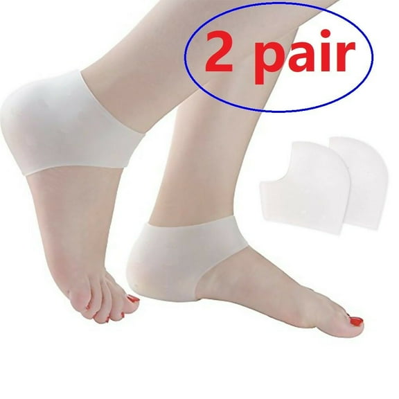 Cheers.US 2 Pair Silicone Gel Heel Socks / Ankle Moisturizing Pain Relief Cushion - Foot Care