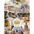 thumbnail image 5 of Orange Blue Botanical Table Cloth, Weeping Fall Eucalyptus Leaves Rustic Waterproof Tablecloth for Rectangle Tables, Reusable Washable Fabric Table Cover for Restaurant Kitchen Dining Tables 60"x84", 5 of 6