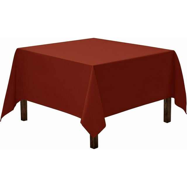 Nappe Carrée x Nappe Carrée Charbon pour Tables Carrées Ou Rondes en Polyester Lavable, Idéale pour Buffets, Fêtes, Soupers des Fêtes, Mariages et Plus