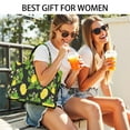 thumbnail image 5 of Large Capacity Tote Bag,Yellow Lemon Fruit Limes Black Pattern Handbag Fashion Luxury Tote Bag,15.7"x13"x 5.1" Inches,Laptop Compatible, 5 of 6