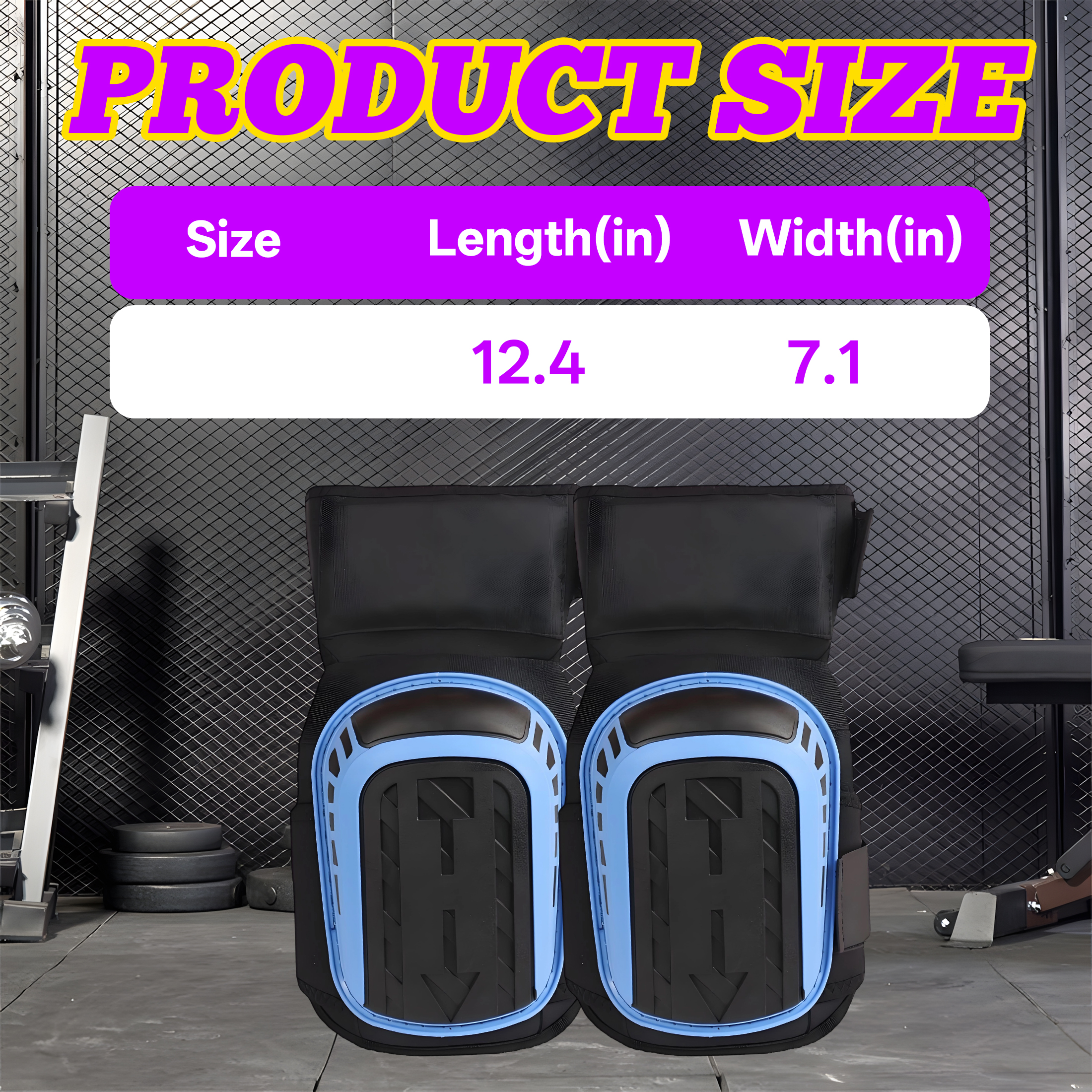 BESTSKY 2Pcs Knee Pads,Hard Shell Impact Resistant Knee Pads for Men Construction,Waterproof and Wear-Resistant Knee Pads for Gardening,LightBlue