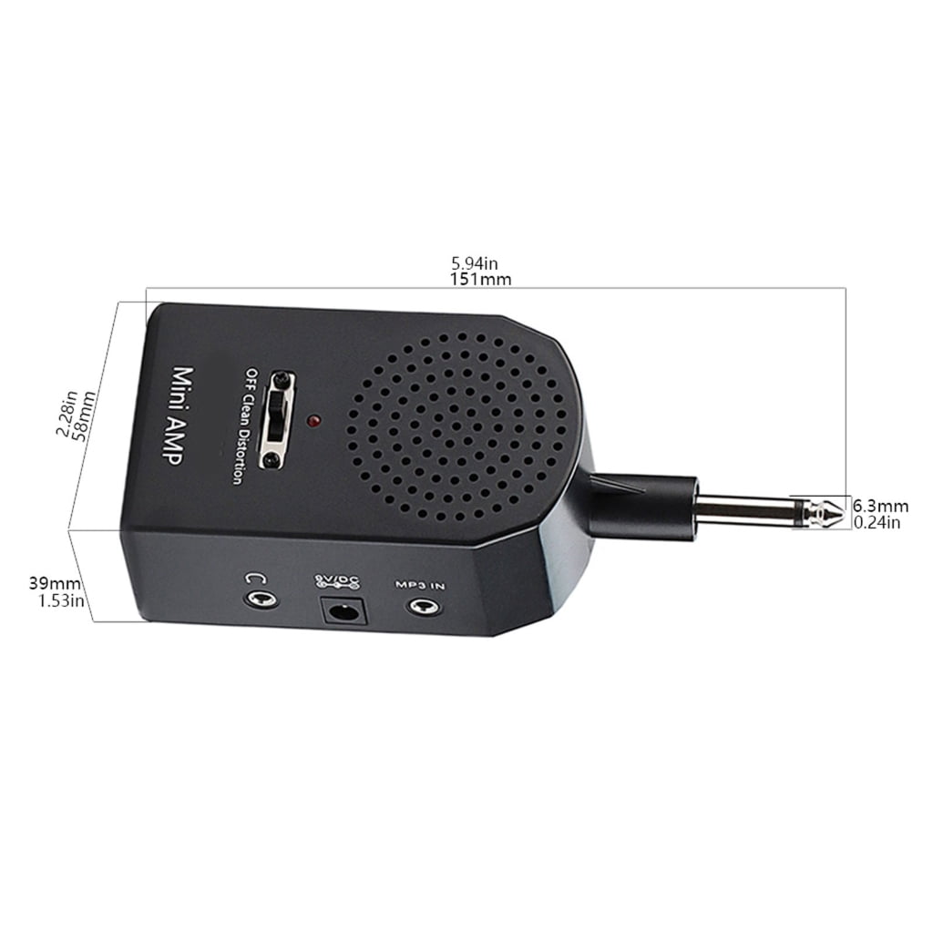 Pocket Amplifier With Big Speaker Light weight Guitar Headphone Amp Enduring