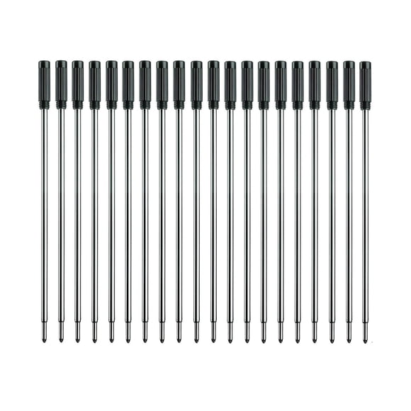 Recargas De Tinta Negra (20 Piezas) Recargas De Bolígrafos Reemplazables Punta Media De 1 Mm - Negro