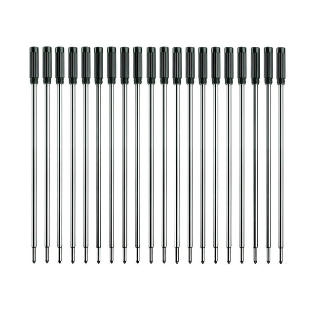 Recargas De Tinta Negra (20 Piezas) Recargas De Bolígrafos Reemplazables Punta Media De 1 Mm - Negro
