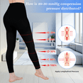 thumbnail image 3 of 20-30mmHg Medical Compression Pantyhose, Women Compression Stockings & Leggings, Opaque Footless High Waist Opaque Compression Tights for Varicose Veins, Graduated Support Hose for Doctor-Black-M, 3 of 7