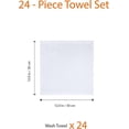 thumbnail image 4 of Pack of 24 100% cotton towelettes for bathroom/salon, quick drying, towel, high absorbency, 30 x 30 cm, white, 4 of 5