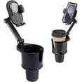 thumbnail image 1 of AIR-Car Cup Holder Expander Adjustable Base with Phone Mount 360° Rotation Cup Holder Cell Phone Holder for Car Compatible with All Smartphones 2024 (Black,Grey), 1 of 4