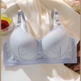 thumbnail image 3 of Bosfbaoi Solid Color Ribbed Nursing Wireless Bralette, Front Closure Adjustable Strap Lift Support Bra, Stretchable Comfort Postpartum Lingerie for Women, 3 of 5