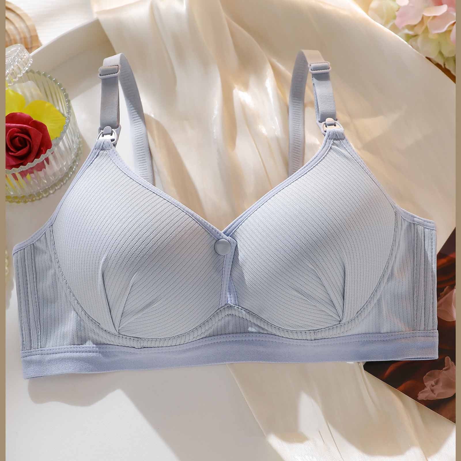 Xdegoge Nursing Bras for Breastfeeding with Support No Underwire Full Coverage Soft Bra Adjustable Strap Lifting Wireless Breathable Everyday Brassiere