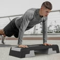 thumbnail image 3 of SLSRFD Aerobics Stepper Platform for Exercise Adjustable Compact Workout Step for Cardio, Core and Strength Training, 3 of 19