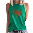 thumbnail image 2 of Boovnll Débardeurs pour Femmes, T-Shirt Sans Manches à Col Rond Imprimé Mode pour Femmes, Débardeur pour Femmes, 2 of 4