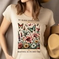 thumbnail image 4 of He Makes Everything Beautiful Shirt – Ecclesiastes 3:11 Floral Tee, White, Size L, 4 of 6