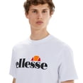 thumbnail image 4 of ellesse Camiseta para hombre - PRADO 2, manga corta, cuello redondo, logotipo estampado, algodón, Color liso Blanco L (Large), 4 of 4