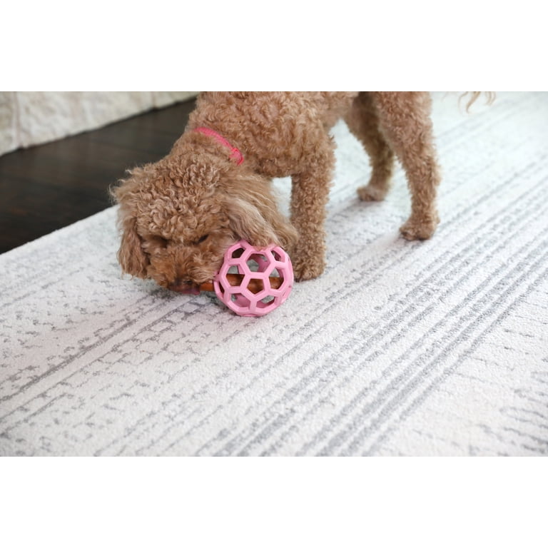 JW Hol-ee Roller Small Dog Ball Puzzle Toy, Pink photo 1