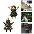 thumbnail image 4 of Pekkaxy Acrylic Black Cat Christmas Ornament, Festive Tree Decoration Gift for Pet Lovers, 4 of 8