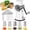 White, variant on Anjinsoft Hand Crank Rotary Cheese Grater Carrot Shredder Vegetable Slicer, 5 Stainless Steel Blades, Dishwasher Safe, White
