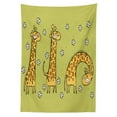 thumbnail image 3 of Ambesonne Animal Tablecloth Rectangular Table Cover, Illustration of Giraffes, 60"x84", Avocado Green Caramel, 3 of 4
