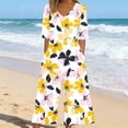 thumbnail image 2 of CHUMUD Womens Summer Jumpsuits Short Sleeve Wide Leg Long Pants Rompers Casual Floral One Piece Outfits with Pockets, 2 of 5
