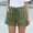 Army Green, variant on Black Polyester Leisure Solid Color Solid Color Weekend Shorts Shrink-to-Fit Elastic Waist Women's Shorts, Womens Comfy Drawstring Splice Casual Elastic Waist Pocketed Loose Shorts Pants