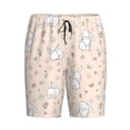 thumbnail image 4 of Wukai Cute Rabbit Men’s Short Pajama Pants With Pockets Soft Sleep Pj Shorts for Men-Large, 4 of 6