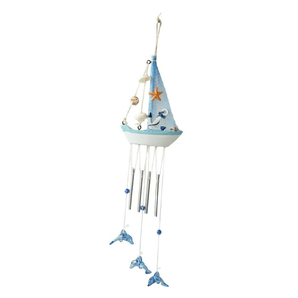 Campana de viento de velero con sonido claro y creativo, decoración colgante Estilo C