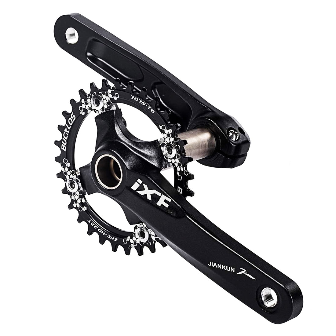BUCKLOS Mountain Bike Cranksets 104 BCD 32T 34T 36T 38T Bike Crank Arm Set 170mm, Aluminum Alloy