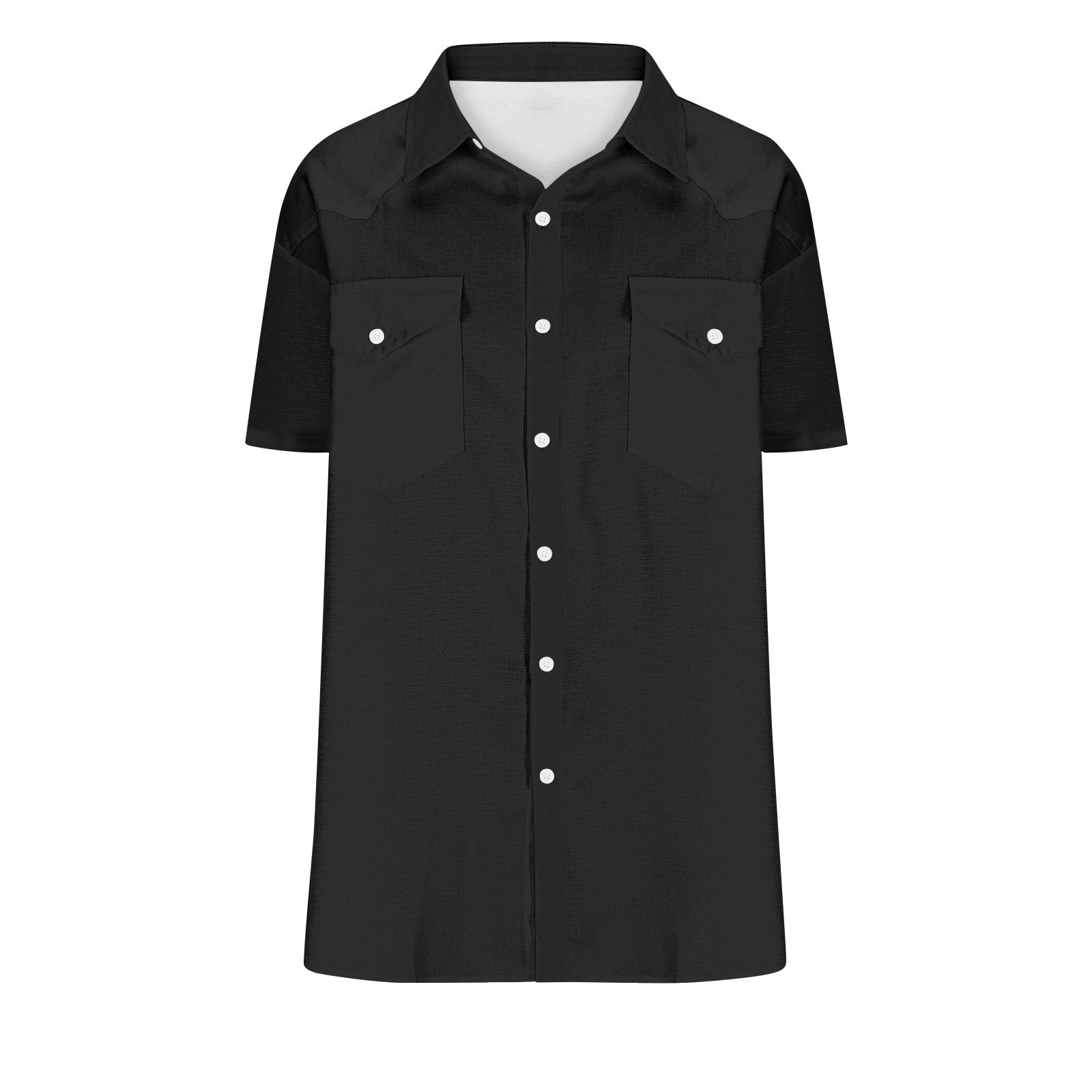 Brnmxoke Western Cowboy Shirts for Men Pearl Snap Button Down