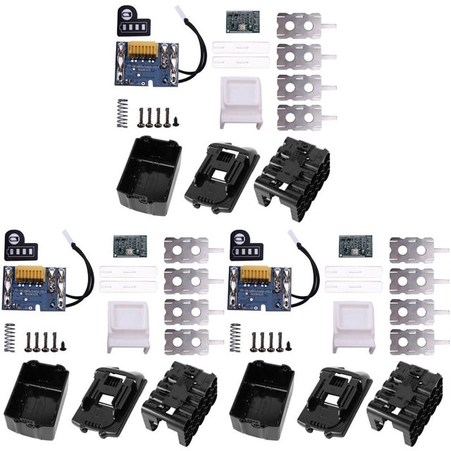 3X Caja de Batería de Iones de Litio BL1890 Caja de Carcasa de Placa de Circuito de Protección para 18V