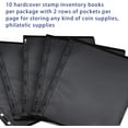 thumbnail image 3 of GHSDFBB Stamp Album Binder Stamp Protect Sleeve Album 10 Black PVC Inside Pages Stamp Pages, for Stamp Pages Collectors-1 Line, 3 of 7