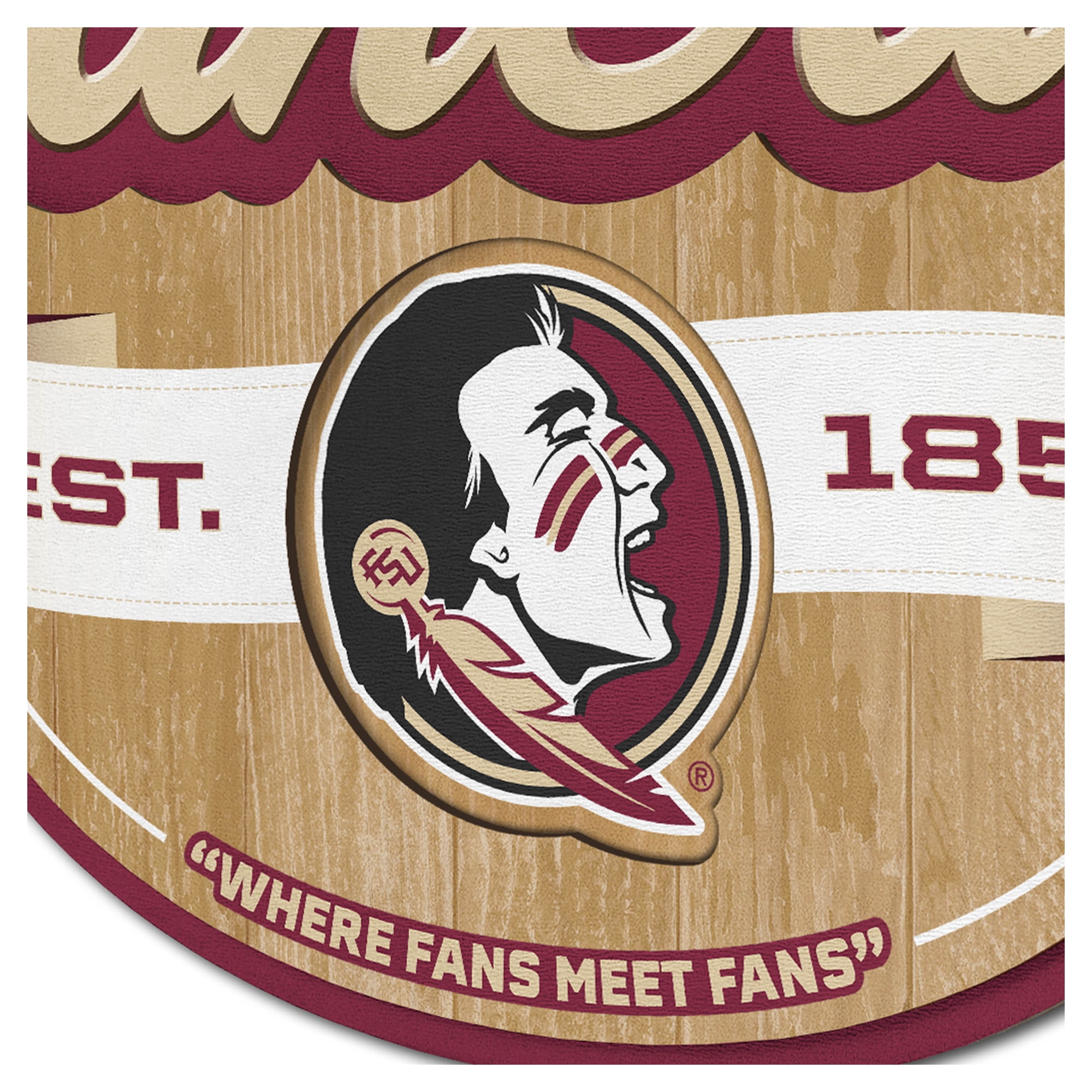 IDNA Florida State Seminoles 12.5" x 17" Fan Cave Sign