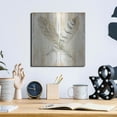 thumbnail image 6 of Luxe Metal Art 'Feathers Crossed II' by Cindy Jacobs, Metal Wall Art, 12"x12", 6 of 9