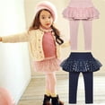thumbnail image 4 of KYAIGUO 3-8T Girls Footless Leggings with Tutu Ruffle Twinkle Star Skirt for Kids Toddler Spring Fall Stretchy Cotton Pantskirt Pants, 4 of 9