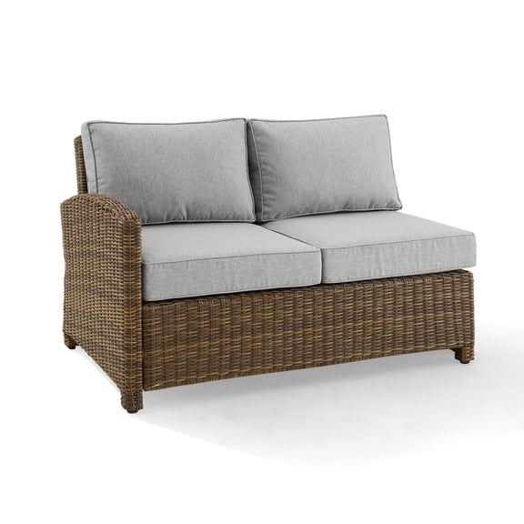 Crosley Furniture Bradenton Fabric Left Side Sectional Loveseat in Gray