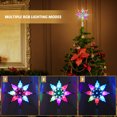 thumbnail image 4 of YUNLIGHTS Christmas Tree Topper Star Fashion Xmas Tree Topper Star Battery Powered Charming Christmas Treetop Star Colorful RGB Xmas Treetop Ornament (US Plug), 4 of 6