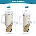 thumbnail image 6 of Yayeee 30oz Stainless Steel Tumbler with Straw and Handle Double-Wall Insulated Travel Water Bottle, White Cat Rainbow, 6 of 8